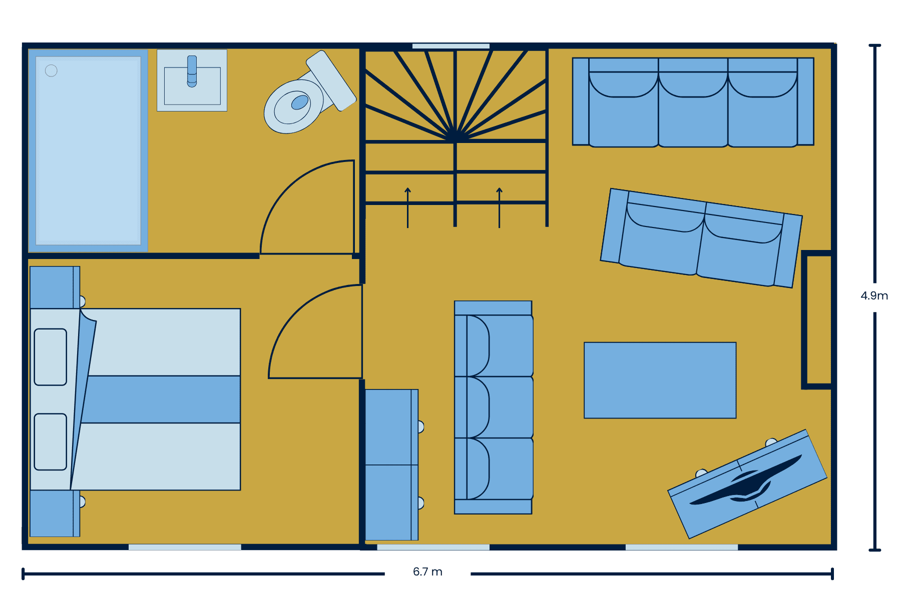 Plan-du-premier-etage-du-gite-Granary