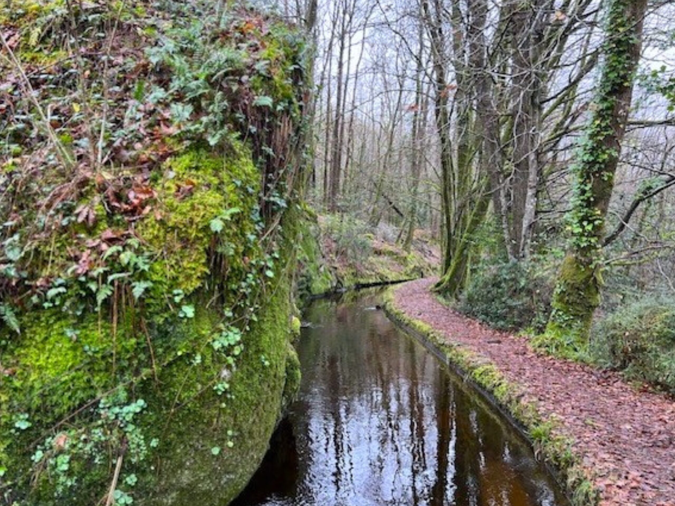 The Old Silver Mine Canal walk alond the old tow path in Huelgoat