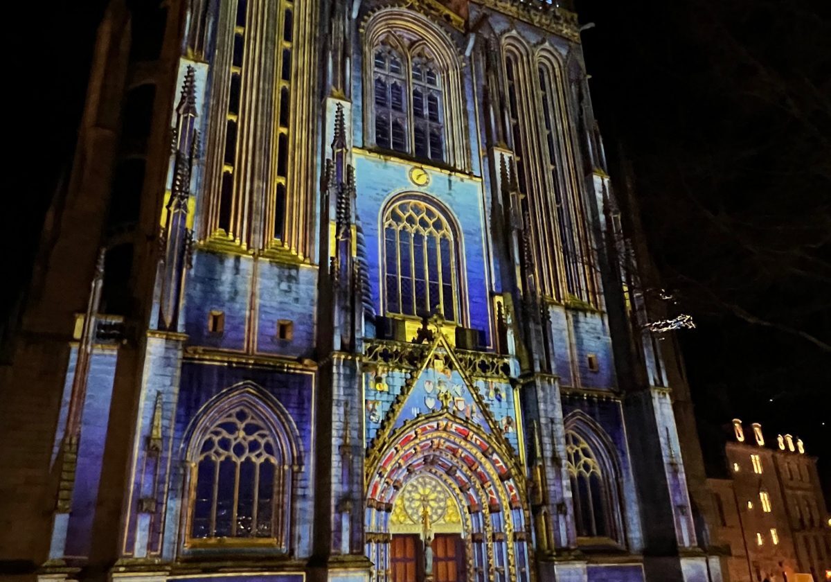 Illuminations de Noël à Quimper en Bretagne France