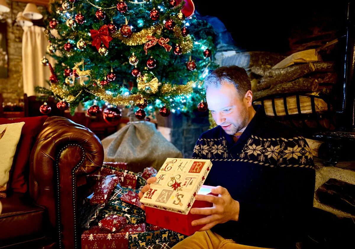 Christmas Gift Opening in Brittany France