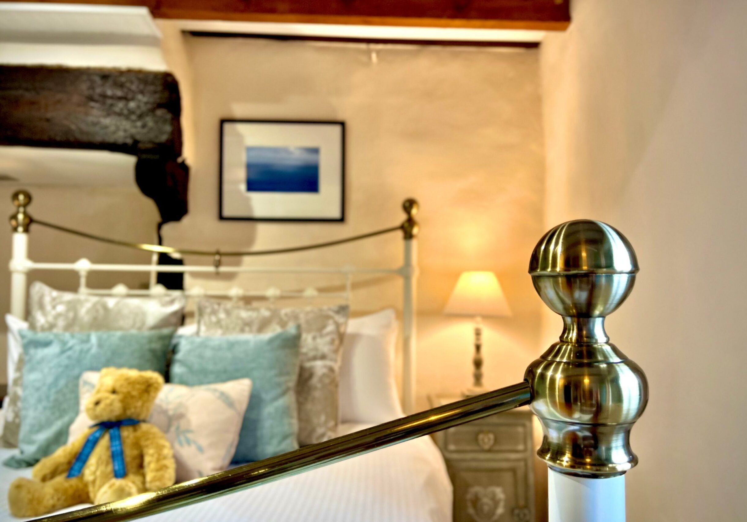 Beautiful French Bed at Kergudon Gites | Long Weekend Breaks in France |Short Breaks in Brittany | weekend en amoureux bretagne| court séjours bretagne