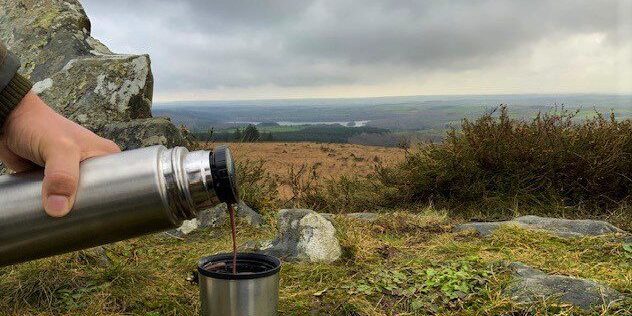 Great spot for a chocolate break on a Monts D'Arree ramble