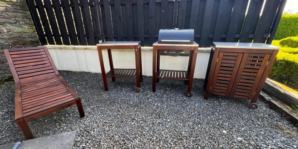 Priory BBQ set stained Priory BBQ set stained