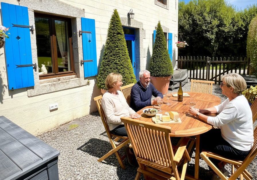 Friends enjoying a self-catering holiday in Brittany